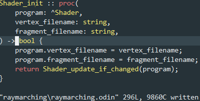 An animated gif of vim's odin ALE support